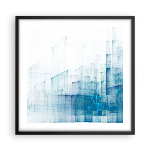 Poster in een zwarte lijst - Hoe ruimte geworden is - 50x50 cm