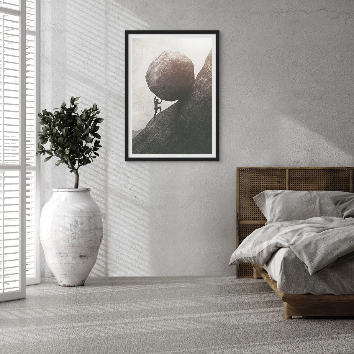 Poster in een zwarte lijst - Ik geloof tegen alle hoop in - 61x91 cm