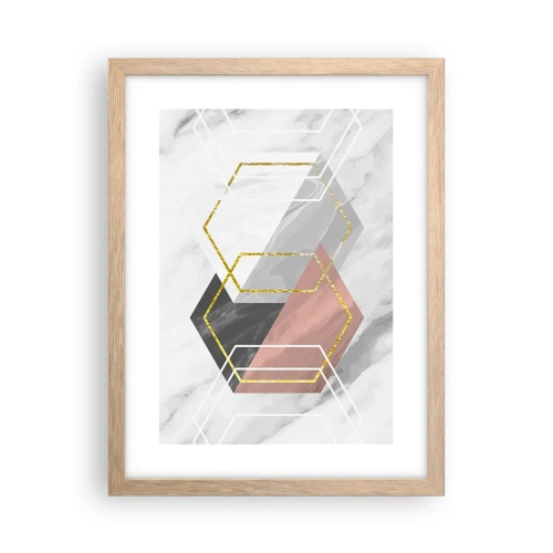 Een poster in een licht eiken lijst - Keten samenstelling - 30x40 cm