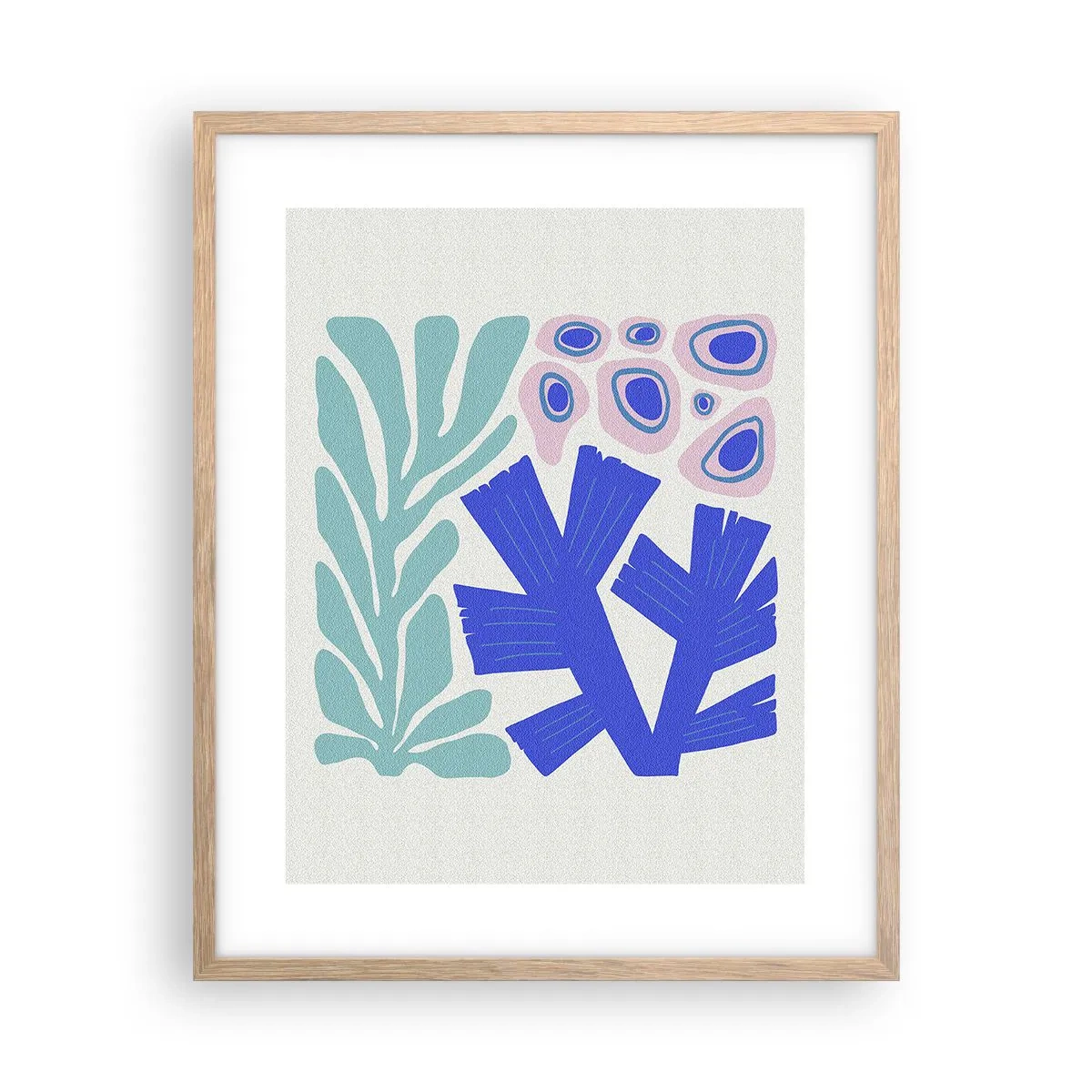 Een poster in een licht eiken lijst - Onderwater tuin - 40x50 cm