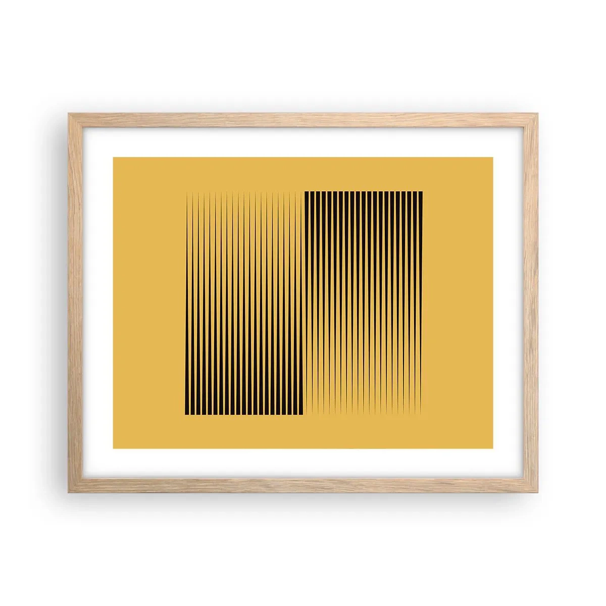 Een poster in een licht eiken lijst - Vierkant van tegenpolen - 50x40 cm