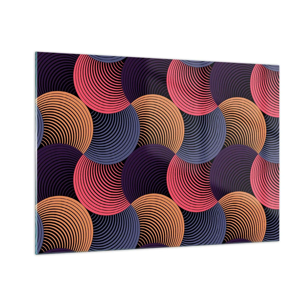 Schilderen op glas - In een cirkelvormig ritme - 100x70 cm