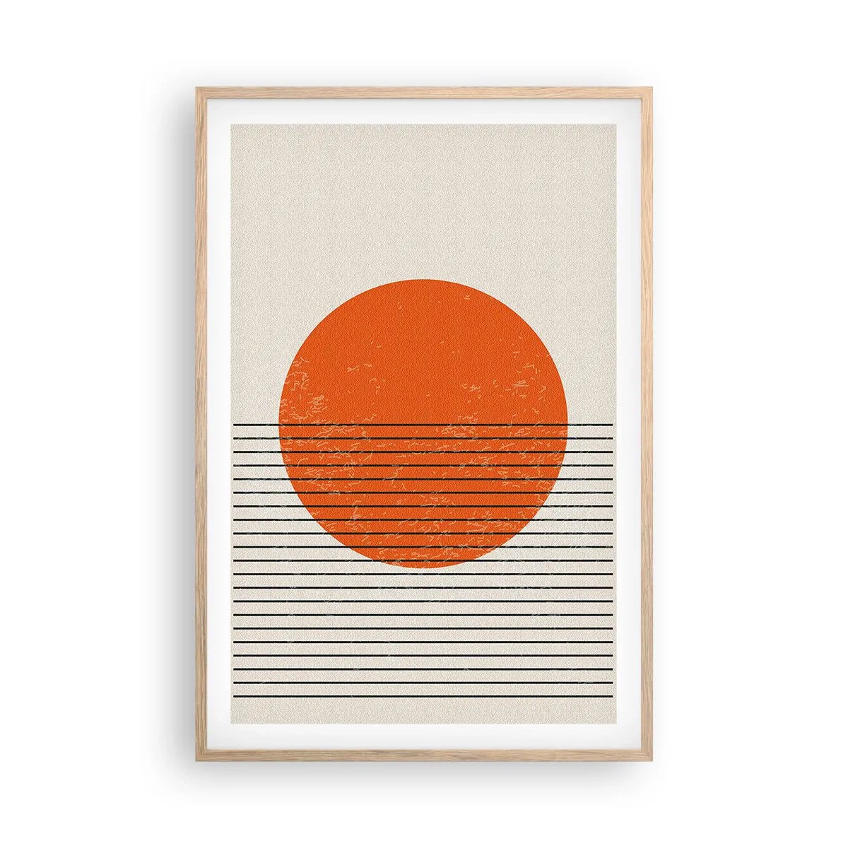 Een poster in een licht eiken lijst - Altijd de zon - 61x91 cm