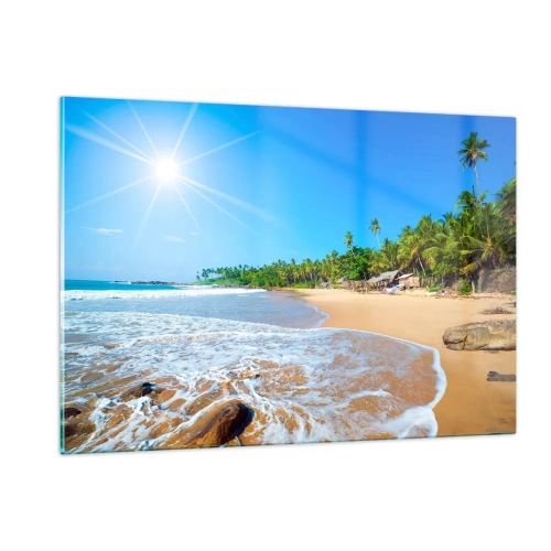 Schilderen op glas - Een exotische plek voor jou - 120x80 cm