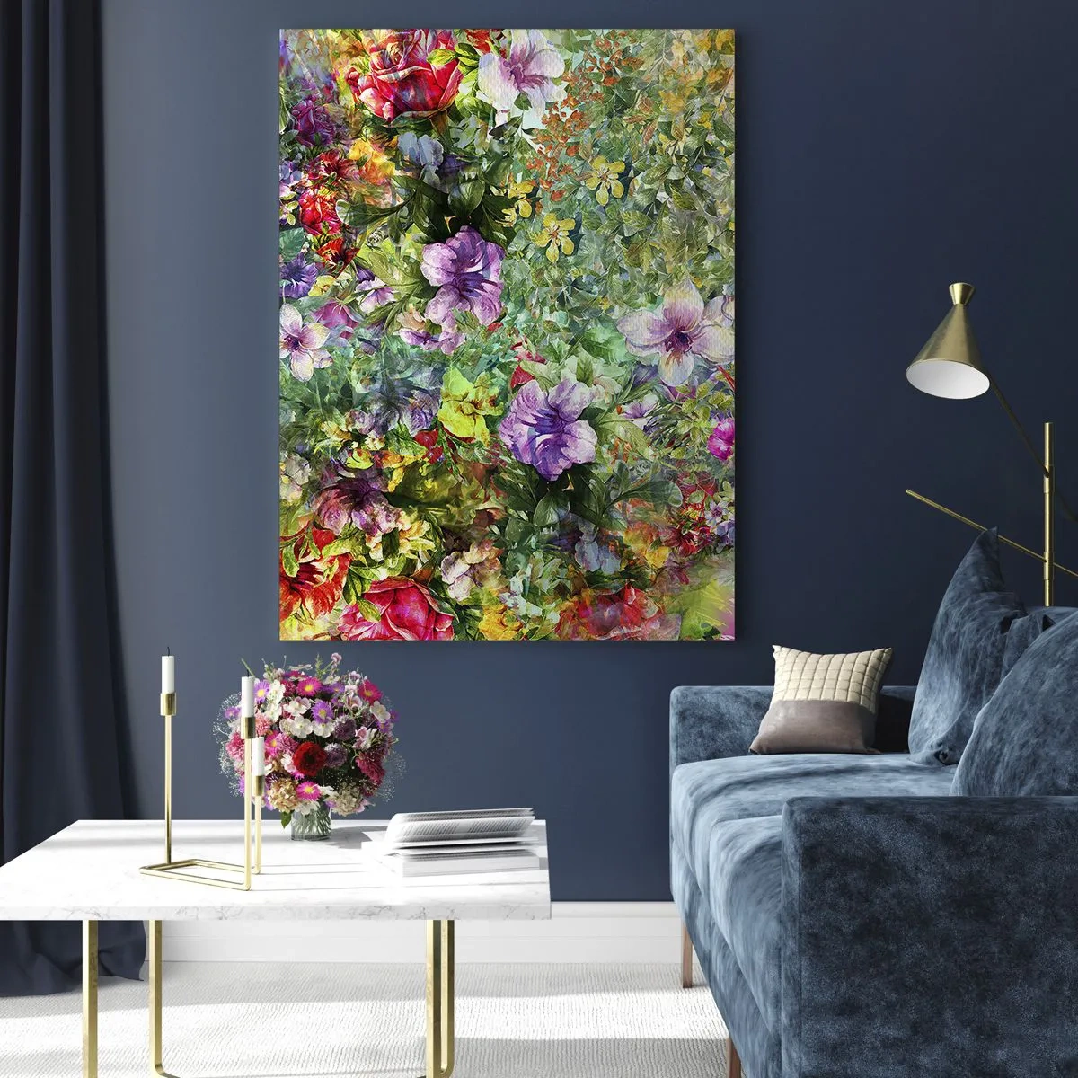 Schilderen op glas - In bloemen voor verderf - 50x70 cm