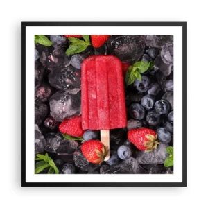 Poster in een zwarte lijst - De smaak van hete zomer - 60x60 cm