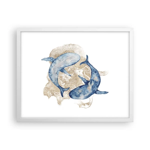 Poster in een witte lijst - Vriendschap of liefde? - 50x40 cm