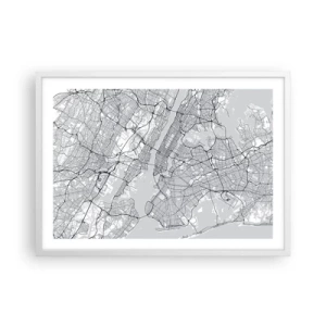 Poster in een witte lijst - De anatomie van een metropool - 70x50 cm