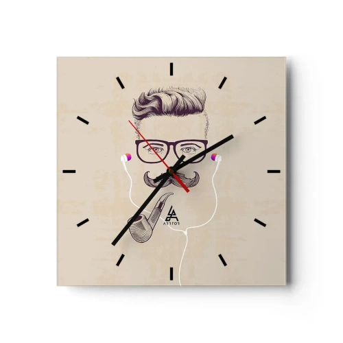 Wandklok - Klok - Een echte man? - 30x30 cm