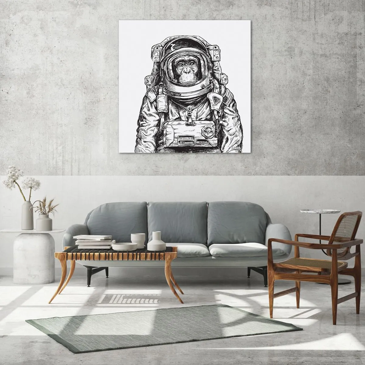 Schilderen op glas - Alternatieve evolutie - 30x30 cm