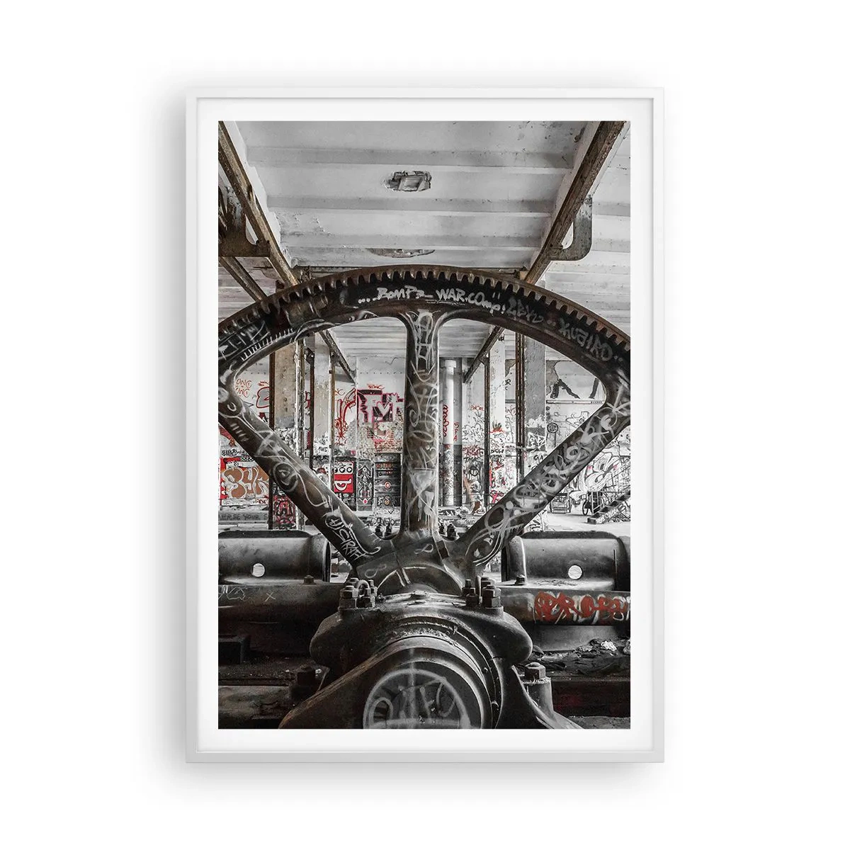 Poster in een witte lijst - Het geheime leven van de fabriek - 70x100 cm