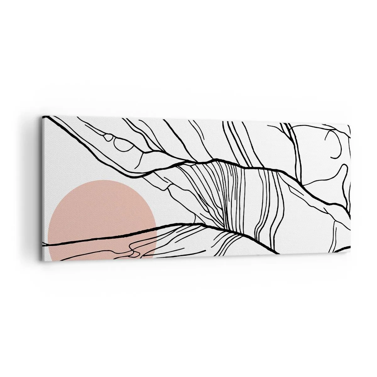 Schilderen op canvas - In een web van twijgen - 100x40 cm