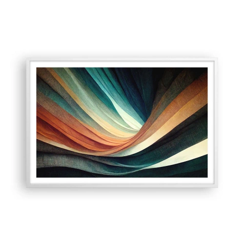 Poster in een witte lijst - Geweven uit kleuren - 91x61 cm