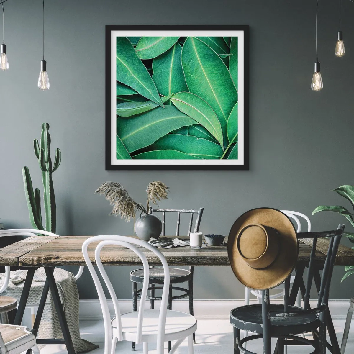 Poster in een zwarte lijst - Sappig en fris - 50x50 cm