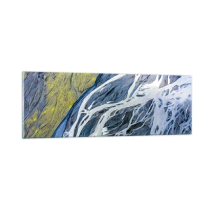 Schilderen op glas - Rotstekeningen van de natuur - 90x30 cm