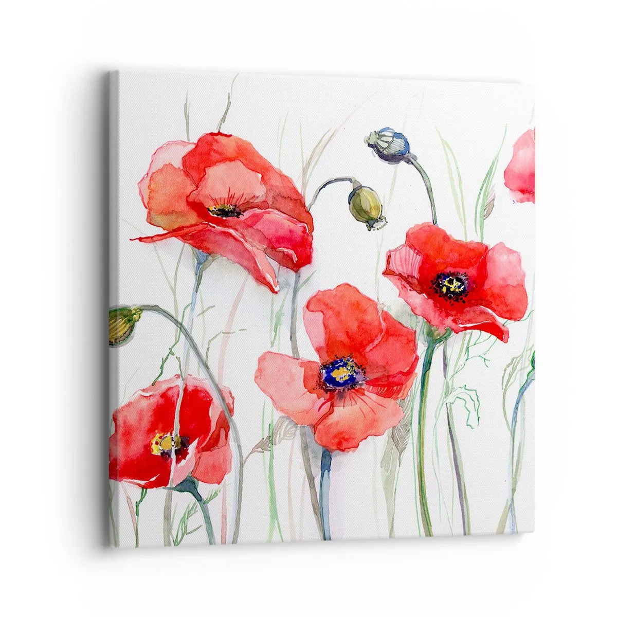 Schilderen op canvas - Poolse bloemen - 30x30 cm