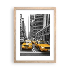 Een poster in een licht eiken lijst - Wij geven de stad de kleuren - 30x40 cm