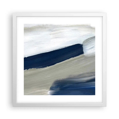 Poster in een witte lijst - Ontmoeting met witheid - 40x40 cm