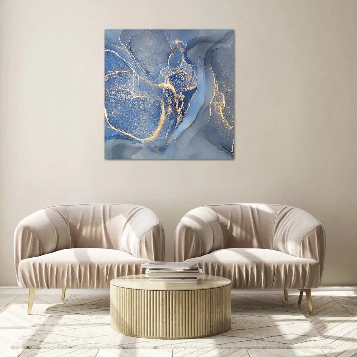 Schilderen op glas - Goudstof - 40x40 cm