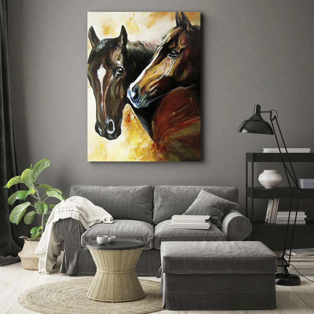 Schilderen op canvas - Twee keer zo sierlijk - 65x120 cm