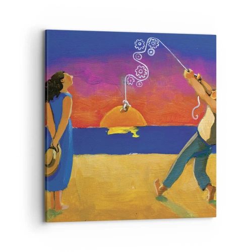 Schilderen op canvas - Meer dan een sterretje uit de lucht - 70x70 cm