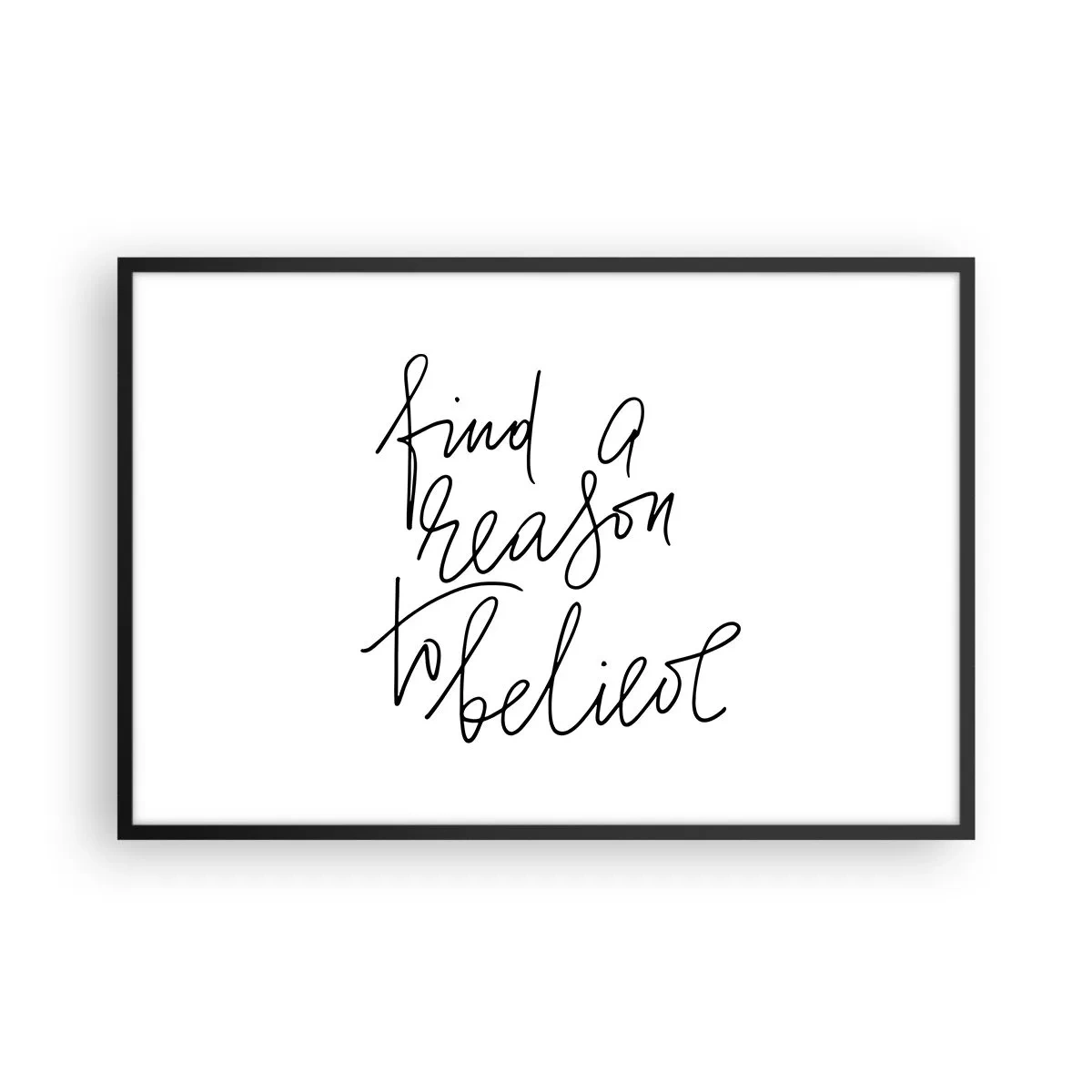 Poster in een zwarte lijst - Het is mogelijk - 91x61 cm
