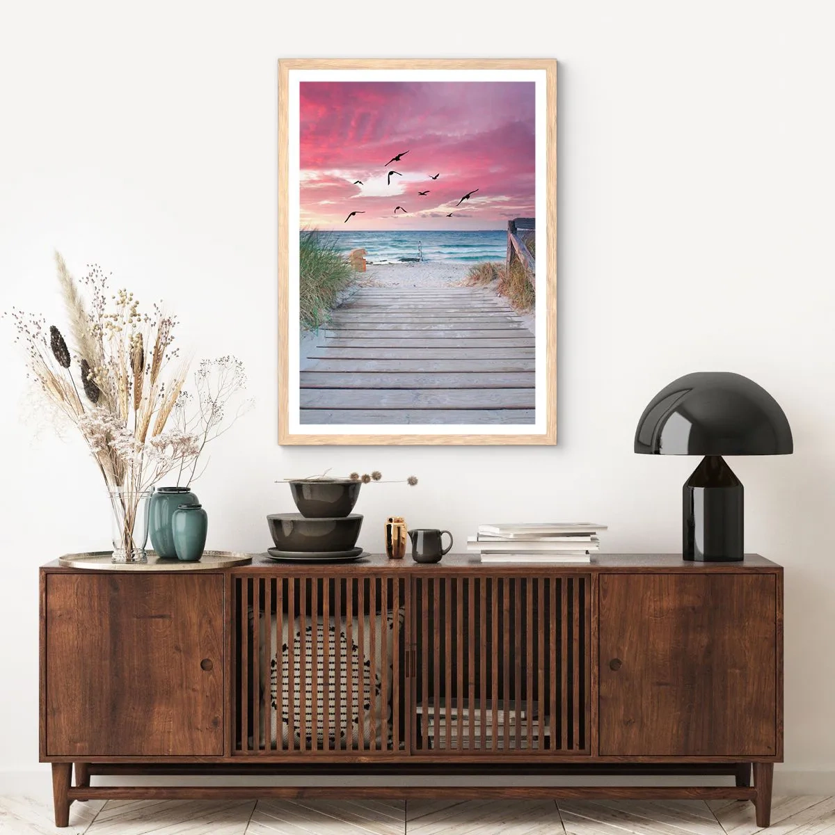 Een poster in een licht eiken lijst - Baltische indruk - 30x40 cm