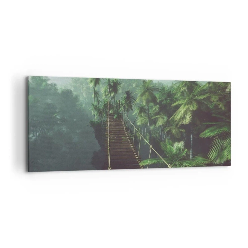 Schilderen op canvas - Over de branding van groen - 120x50 cm