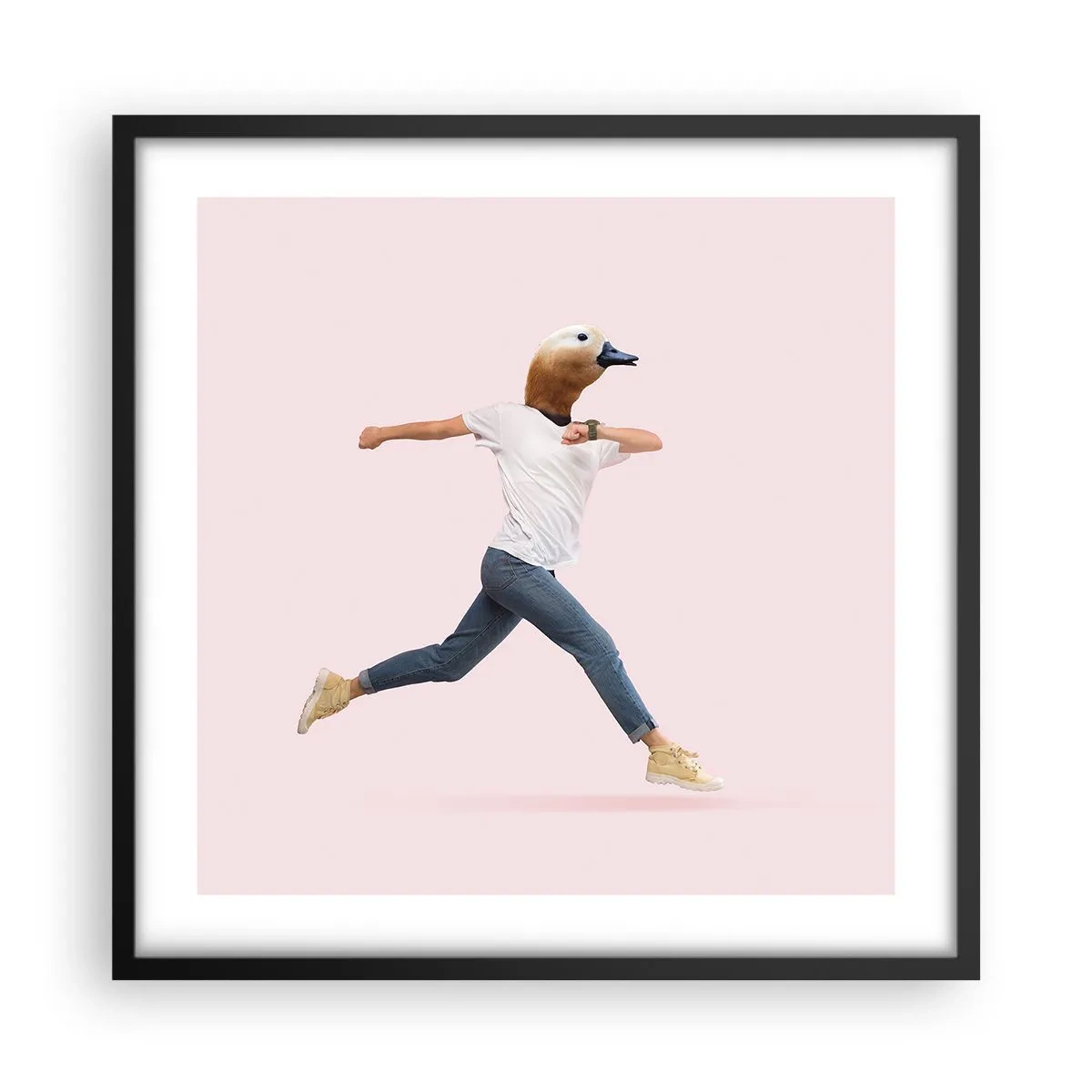 Poster in een zwarte lijst - Een snufje absurditeit - 50x50 cm