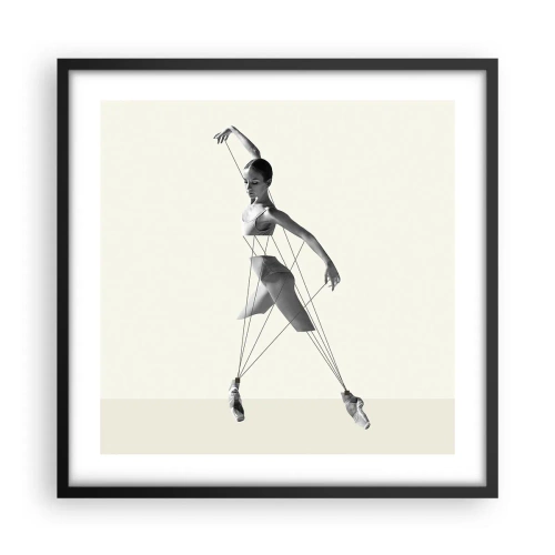 Poster in een zwarte lijst - In het theater van de wereld - 50x50 cm