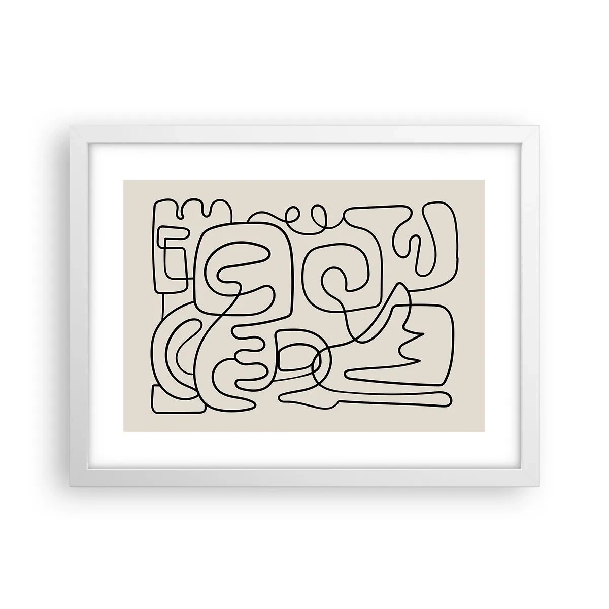 Poster in een witte lijst - Volg het pad - 40x30 cm