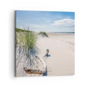 Schilderen op canvas - De mooiste zandstrand? Oostzee-strand - 70x70 cm