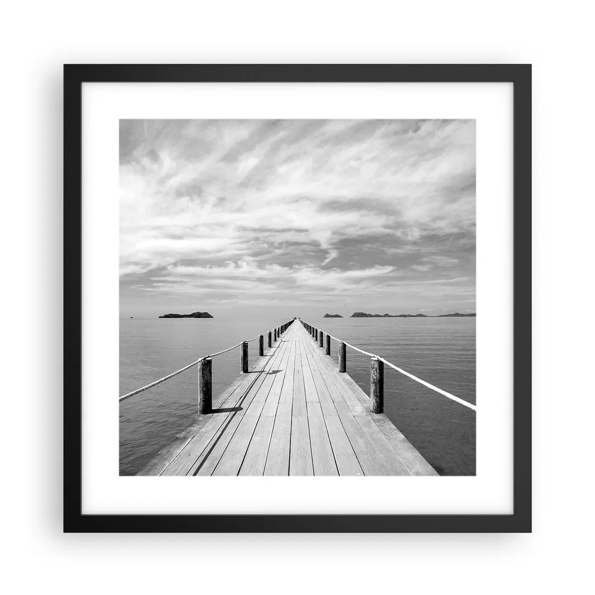 Poster in een zwarte lijst - Of misschien een reis... - 40x40 cm