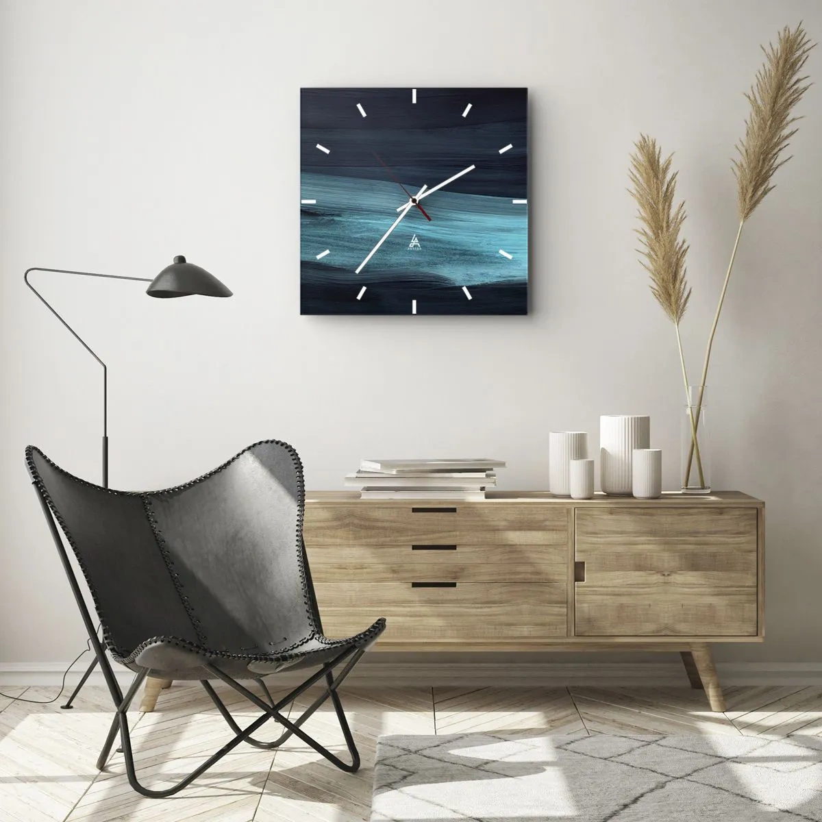 Wandklok - Klok - Ga met de stroom mee - 30x30 cm