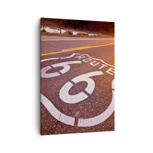 Schilderen op canvas - De beroemde weg 66 - 50x70 cm