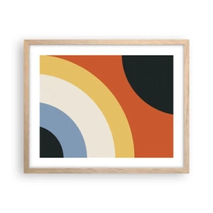 Een poster in een licht eiken lijst - Naar mezelf toe - 50x40 cm