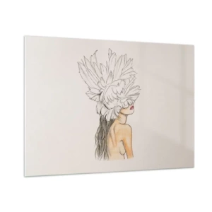 Schilderen op glas - gekroonde schoonheid - 100x70 cm