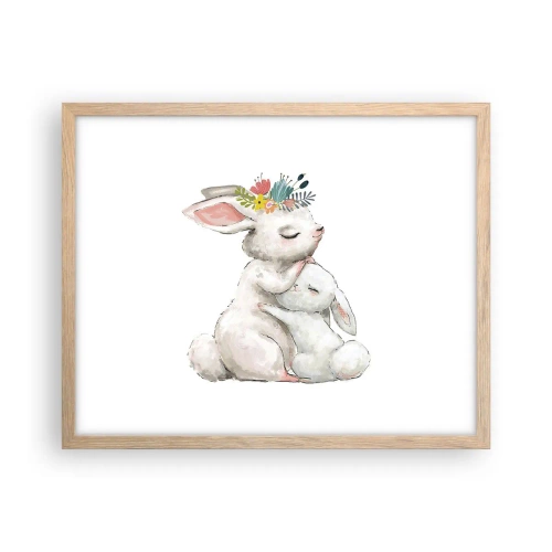 Een poster in een licht eiken lijst - Het is het beste met mama - 50x40 cm