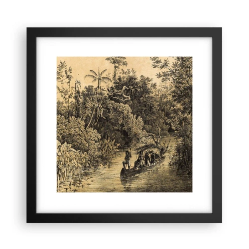 Poster in een zwarte lijst - Expeditie naar de bron - 30x30 cm