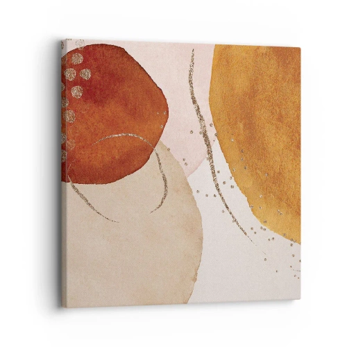 Schilderen op canvas - Rondheid en beweging - 30x30 cm