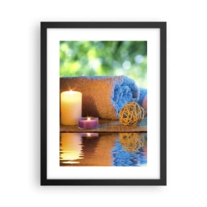 Poster in een zwarte lijst - Tijd voor het lichaam - 30x40 cm