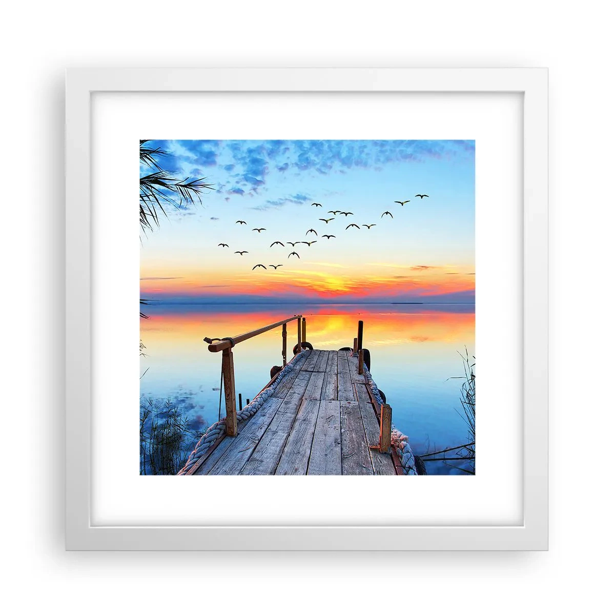 Poster in een witte lijst - Het is tijd om terug te gaan... - 30x30 cm