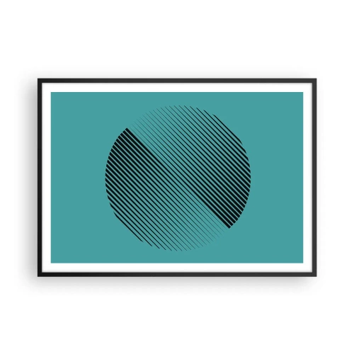 Poster in een zwarte lijst - Cirkel – een geometrische variatie - 100x70 cm