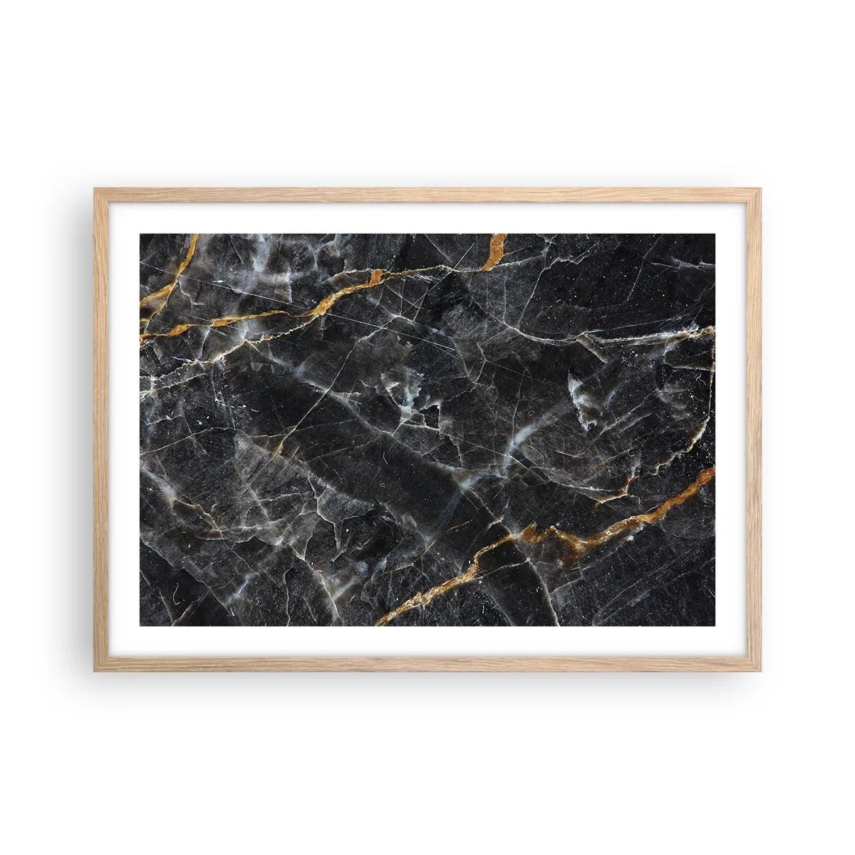 Een poster in een licht eiken lijst - Het innerlijke leven van de steen - 70x50 cm
