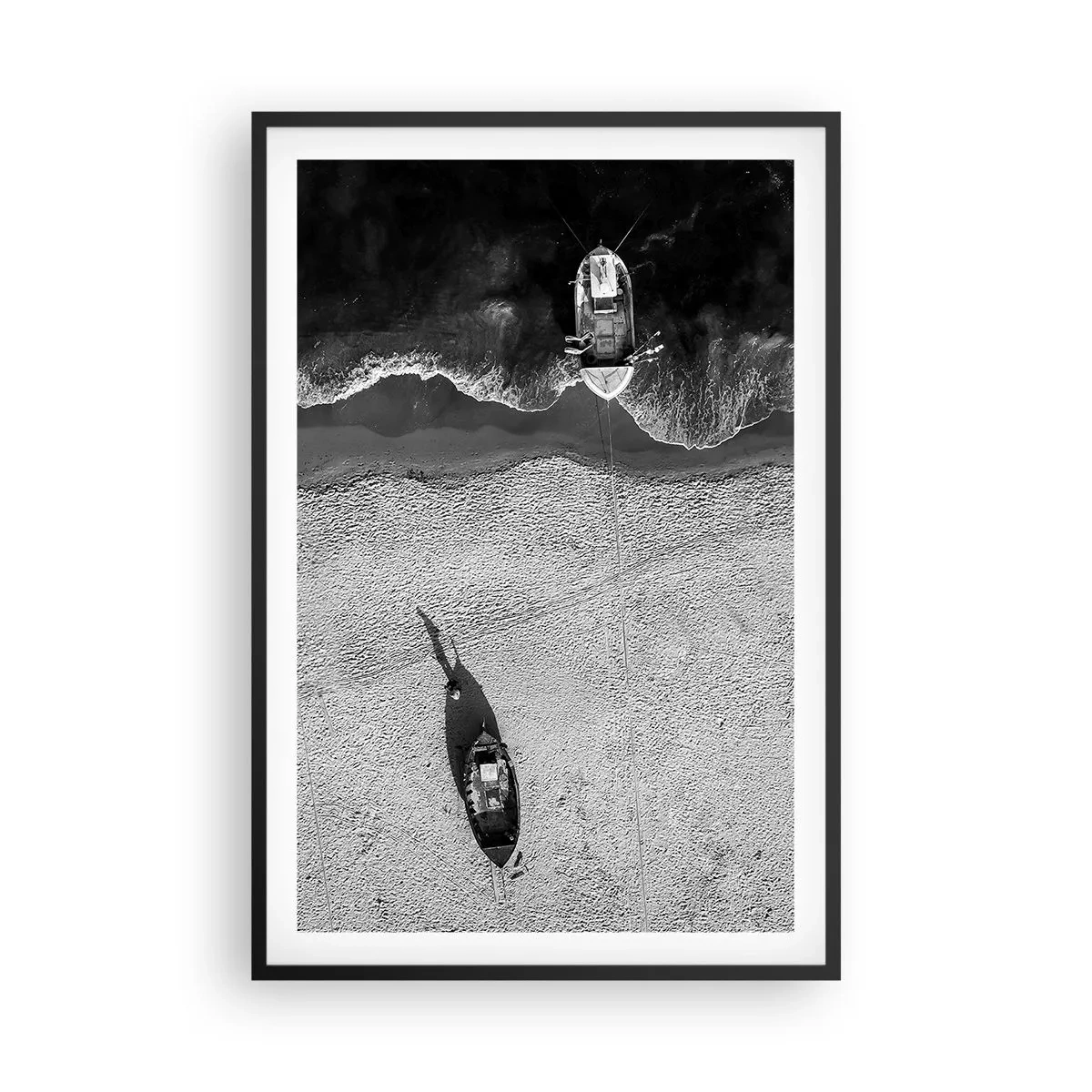 Poster in een zwarte lijst - Nog steeds aan de oever… - 61x91 cm