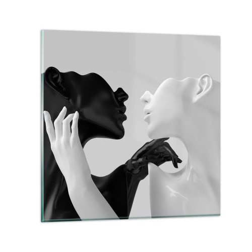 Schilderen op glas - Antrekking - Begeerte - 70x70 cm