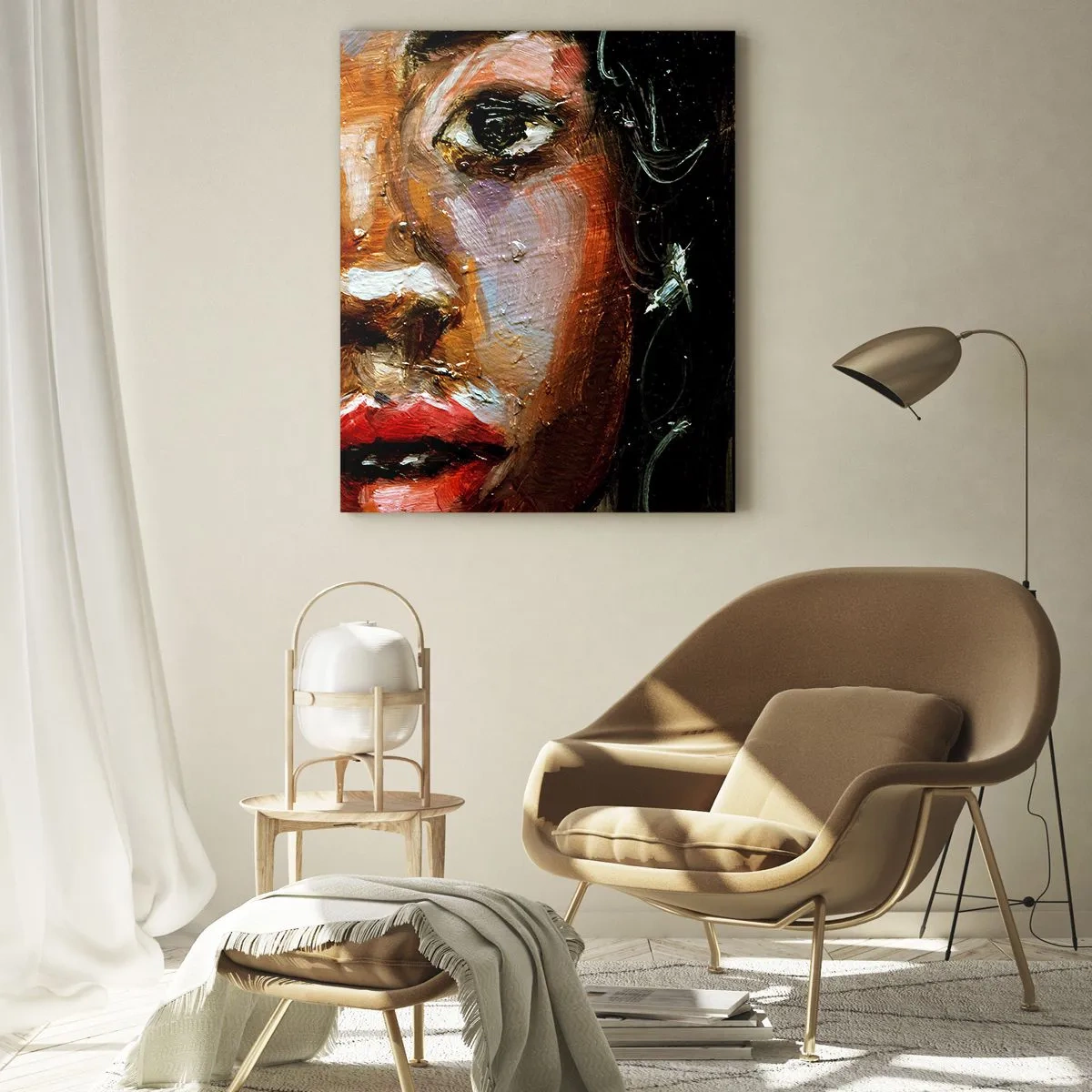 Schilderen op glas - Zwart en gloed - 50x70 cm