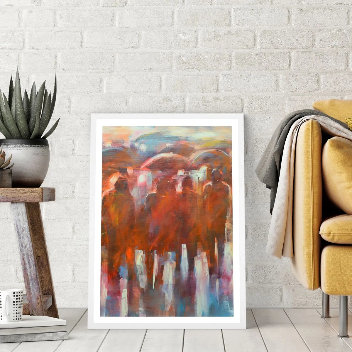 Poster in een witte lijst - Zelfs bij regen en mist - 61x91 cm