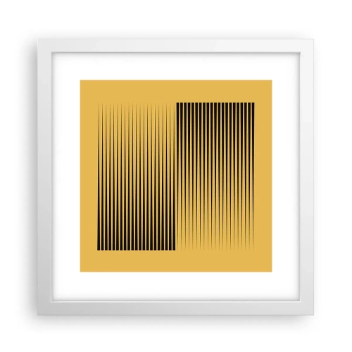 Poster in een witte lijst - Vierkant van tegenpolen - 30x30 cm