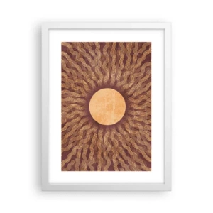 Poster in een witte lijst - Zon icoon - 30x40 cm